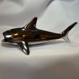 Umbra Chrome Shark Bottle Opener‎ Silver Metal Mirror Finish Modern Barware 5.5"